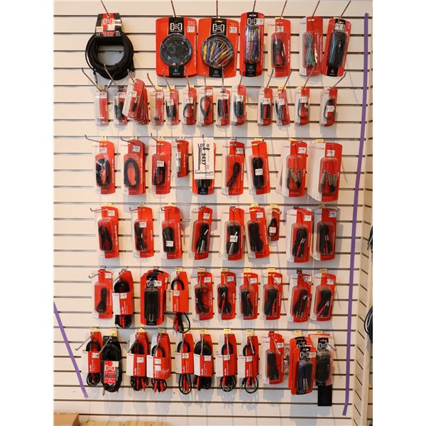 LOT OF 110+ HASA ASSORTED CABLES ETC.