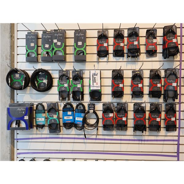 LOT OF 48+ DIJIFLEX ASSORTED CABLES ETC.