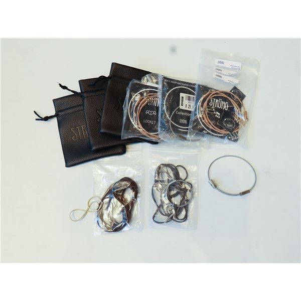 LOT OF 9 GUITAR STRING BRACELETS