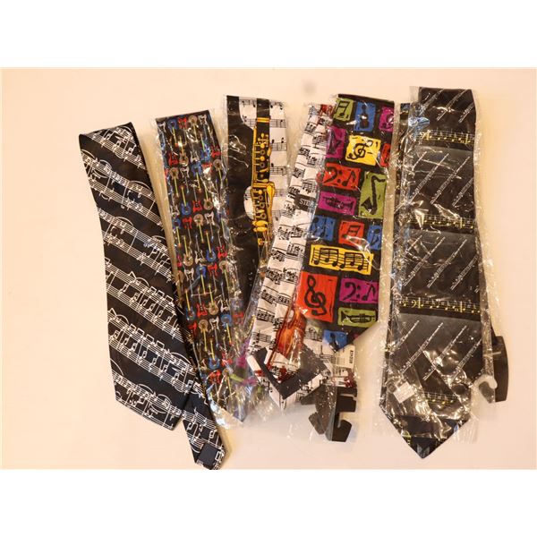 LOT OF 19 ASSORTED MUSIC THEMED TIES