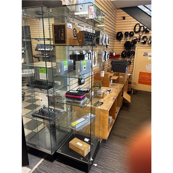 GLASS DISPLAY 18"x18"x72" -(EMPTY)