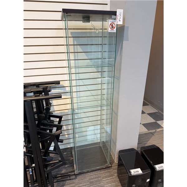 GLASS DISPLAY 18"x18"x72" -(EMPTY)