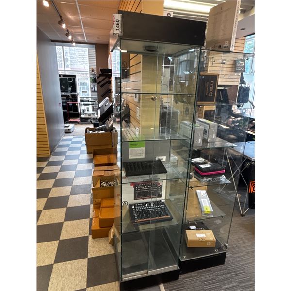 GLASS DISPLAY 18"x18"x78" -(EMPTY)