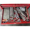 Image 10 : Beach Red Metal Rolling Tool Chest With Tools