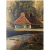 Image 4 : Framed Oil Painting Of Cottage Scene On Canvas