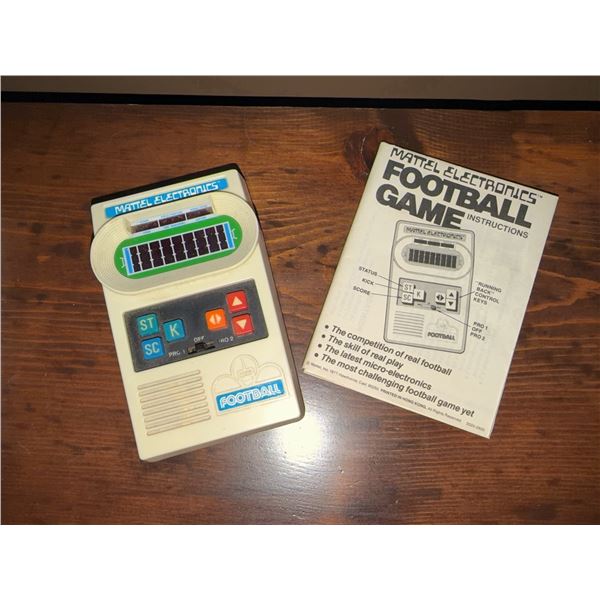 Mattel Electronics Handheld Football Game with Instructions 1977