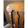 Image 3 : Wooden Rocking Chair, Floor Vase With Dried Arrangement, And Wooden Caddy
