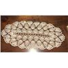 Image 6 : Framed Paintings, Brass Easel Stand, and Crocheted Doily