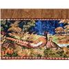 Image 2 : Rectangular Tapestry Rug with Pheasant Scene and Fringe
