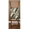 Image 1 : Wooden Blanket Ladder with Southwestern Pattern Blanket