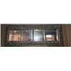 Image 1 : Rectangular Decorative Wall Mirror with Ornate Metallic Frame