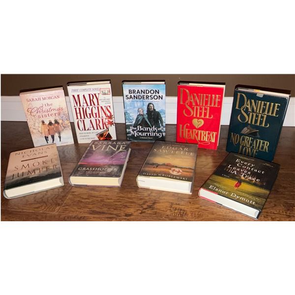 Hardcover Fiction Books, 9 Titles, Various Authors