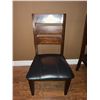 Image 2 : Wood Dining Chairs with Black Vinyl Seats
