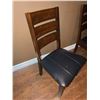 Image 3 : Wood Dining Chairs with Black Vinyl Seats