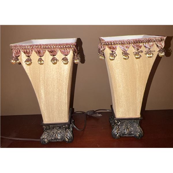Tested and Working Decorative Table Lamps with Ornate Bases