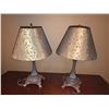 Image 1 : Table Lamps with Patterned Shades, Tested and Working