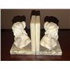 Image 1 : Genuine Alabaster Hand Carved Bust Bookends