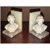 Image 2 : Genuine Alabaster Hand Carved Bust Bookends