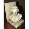 Image 3 : Genuine Alabaster Hand Carved Bust Bookends