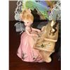 Image 2 : Decorative Collectible Lot: Josef Musical Figurine, Painted Goose, Fan, and More