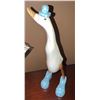 Image 6 : Decorative Collectible Lot: Josef Musical Figurine, Painted Goose, Fan, and More
