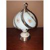 Image 1 : 3 Point Touch Lamp with Floral Glass Shade, Tested and Working
