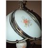 Image 4 : 3 Point Touch Lamp with Floral Glass Shade, Tested and Working