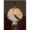 Image 6 : 3 Point Touch Lamp with Floral Glass Shade, Tested and Working