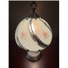 Image 7 : 3 Point Touch Lamp with Floral Glass Shade, Tested and Working