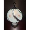 Image 8 : 3 Point Touch Lamp with Floral Glass Shade, Tested and Working