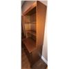 Image 3 : Wood Cabinet with Shelves and Lower Storage on Casters
