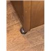 Image 4 : Wood Cabinet with Shelves and Lower Storage on Casters