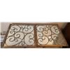 Image 1 : Ornate Mirror Frame Panels with Metal Scrollwork