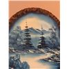Image 3 : Blue Toned Landscape Painting on Wood Slab