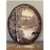 Image 1 : Signed Landscape Painting on Wood Slab