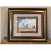 Image 1 : Framed Prairie Grain Elevator Watercolour Painting