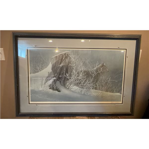 Robert Bateman Wolf in Snow Limited Edition Print 4190/4500, Signed