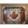 Image 1 : Canadian Flag Wall Art on Wood Panel
