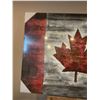 Image 3 : Canadian Flag Wall Art on Wood Panel