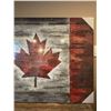 Image 4 : Canadian Flag Wall Art on Wood Panel