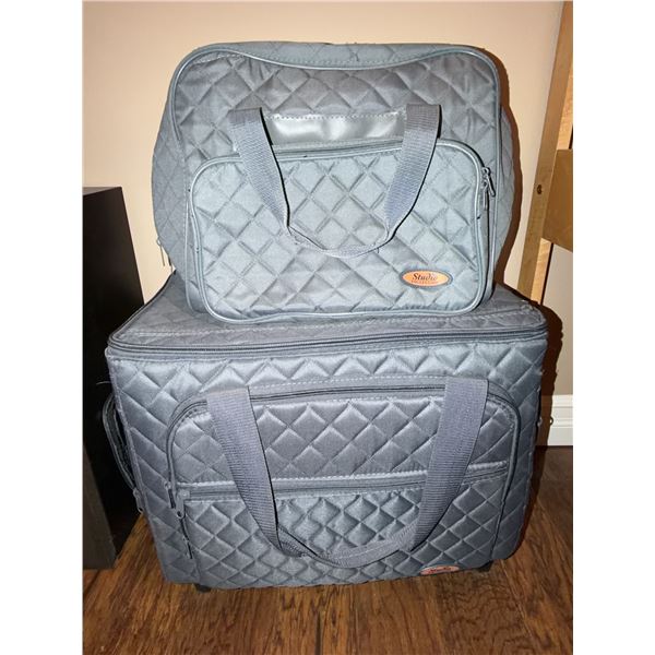 Studio Collection Quilted Luggage Set With Rolling Case And Tote