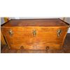 Image 2 : Wooden Storage Chest with Brass Hardware and Drawers