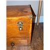 Image 3 : Wooden Storage Chest with Brass Hardware and Drawers