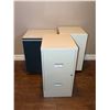 Image 1 : Two Rolling Metal Cabinets and One Filing Cabinet