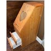Image 3 : Wooden Storage Bin With Heart Cutout and Two Drawers