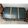 Image 2 : Green and Black Steamer Trunk with Brass Hardware