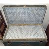 Image 3 : Green and Black Steamer Trunk with Brass Hardware