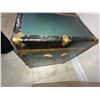 Image 6 : Green and Black Steamer Trunk with Brass Hardware
