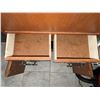 Image 4 : Wood Cabinet with Faux Marble Laminate Top and Brass Handles