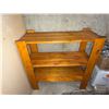 Image 1 : Three-Tier Solid Wood Storage Shelf Unit